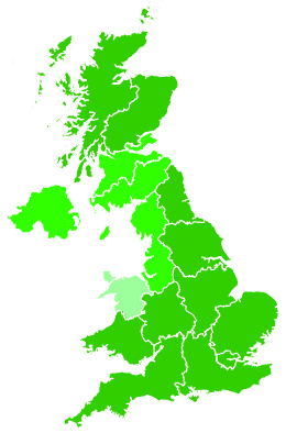 Click on a region for air pollution levels for 23/08/2019