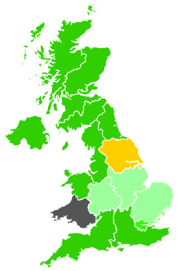 Click on a region for air pollution levels for 23/09/1991