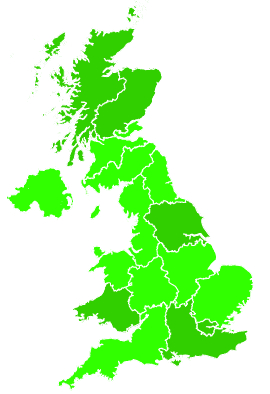 Click on a region for air pollution levels for 23/09/1995