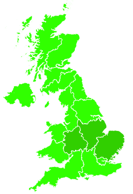 Click on a region for air pollution levels for 23/09/2012