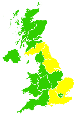 Click on a region for air pollution levels for 23/09/2024