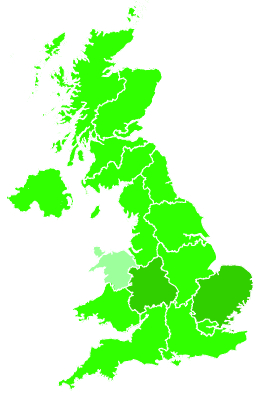Click on a region for air pollution levels for 23/09/2025