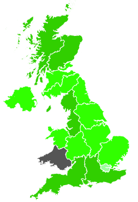 Click on a region for air pollution levels for 23/10/1988