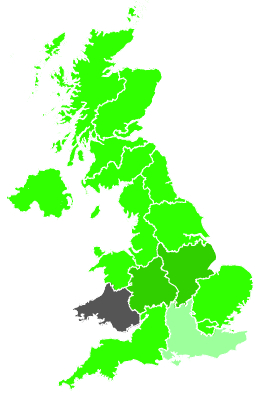 Click on a region for air pollution levels for 23/10/1991