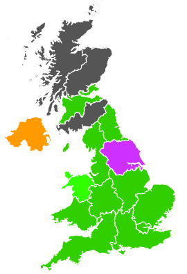 Click on a region for air pollution levels for 23/10/1997