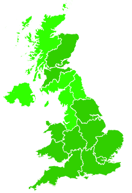 Click on a region for air pollution levels for 23/10/1999