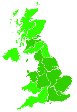 Click on a region for air pollution levels for 23/10/2007