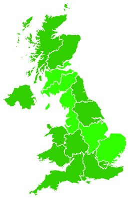 Click on a region for air pollution levels for 23/10/2014