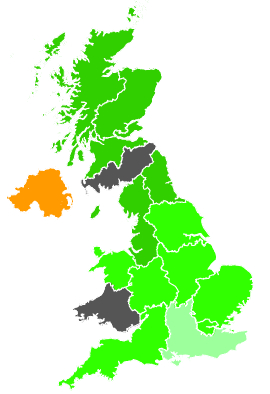 Click on a region for air pollution levels for 23/11/1989