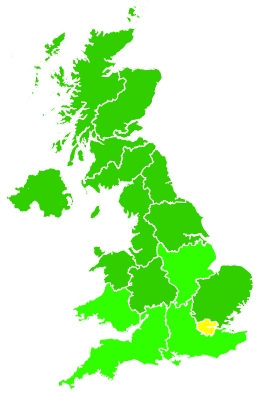 Click on a region for air pollution levels for 23/11/2007