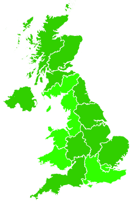 Click on a region for air pollution levels for 23/11/2014