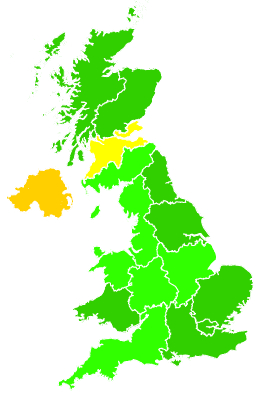 Click on a region for air pollution levels for 23/11/2016