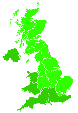 Click on a region for air pollution levels for 23/12/2002