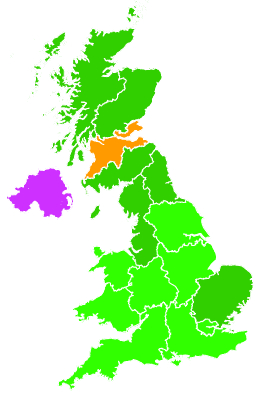 Click on a region for air pollution levels for 23/12/2010