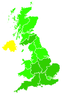 Click on a region for air pollution levels for 23/12/2018