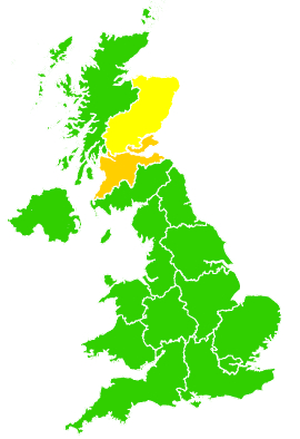 Click on a region for air pollution levels for 24/02/2005