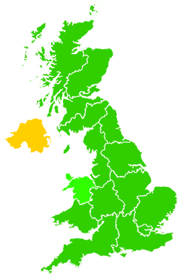 Click on a region for air pollution levels for 24/02/2013