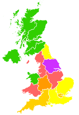 Click on a region for air pollution levels for 24/02/2019