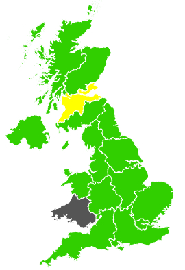 Click on a region for air pollution levels for 24/03/1989