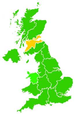 Click on a region for air pollution levels for 24/03/2007