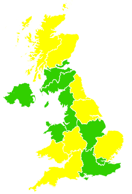 Click on a region for air pollution levels for 24/04/2006