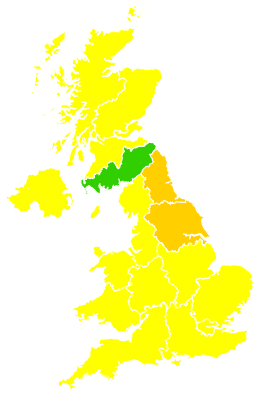 Click on a region for air pollution levels for 24/04/2008