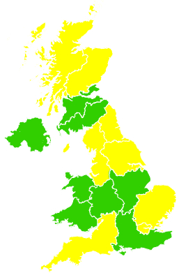 Click on a region for air pollution levels for 24/04/2012