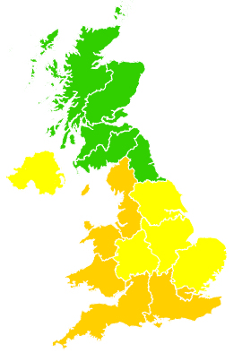 Click on a region for air pollution levels for 24/04/2020