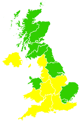 Click on a region for air pollution levels for 24/04/2021