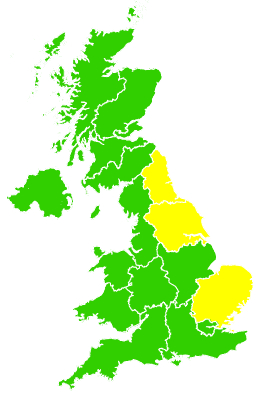 Click on a region for air pollution levels for 24/04/2024