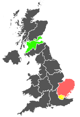 Click on a region for air pollution levels for 24/06/1977