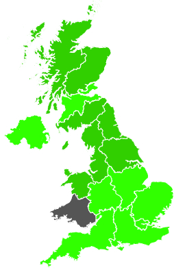 Click on a region for air pollution levels for 24/06/1991
