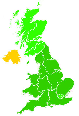 Click on a region for air pollution levels for 24/06/1995