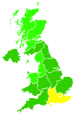 Click on a region for air pollution levels for 24/06/2014