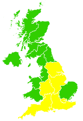 Click on a region for air pollution levels for 24/06/2018