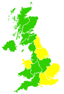 Click on a region for air pollution levels for 24/06/2022