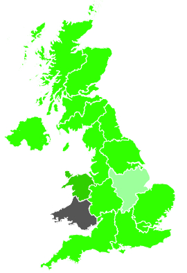 Click on a region for air pollution levels for 24/07/1987