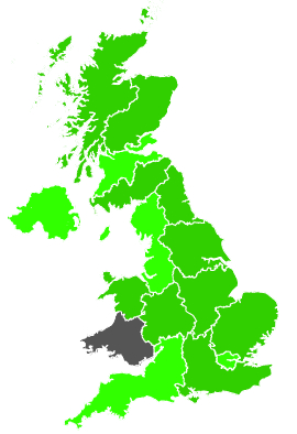 Click on a region for air pollution levels for 24/07/1988