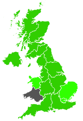 Click on a region for air pollution levels for 24/07/1991