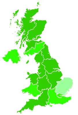 Click on a region for air pollution levels for 24/07/1993