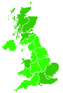 Click on a region for air pollution levels for 24/07/2009