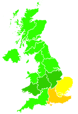 Click on a region for air pollution levels for 24/07/2018