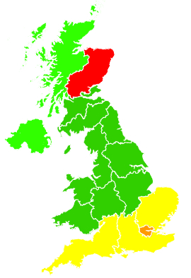 Click on a region for air pollution levels for 24/07/2026