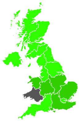 Click on a region for air pollution levels for 24/08/1988