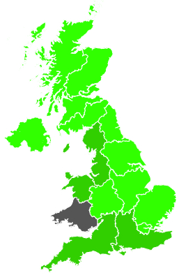 Click on a region for air pollution levels for 24/08/1989