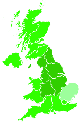 Click on a region for air pollution levels for 24/08/1992