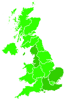 Click on a region for air pollution levels for 24/08/2020