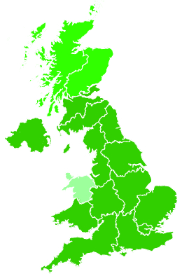 Click on a region for air pollution levels for 24/08/2021