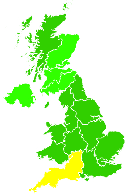 Click on a region for air pollution levels for 24/08/2024