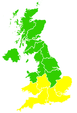 Click on a region for air pollution levels for 24/08/2026